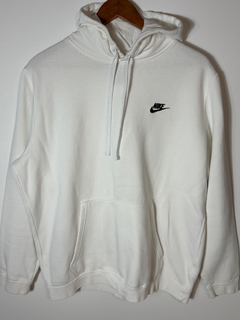 Nike White Pullover Hoodie Sweatshirt XL Swoosh Logo Classic